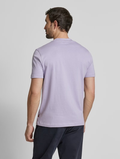 BOSS Orange T-Shirt mit Label-Print Modell 'Bossfish' Flieder 5