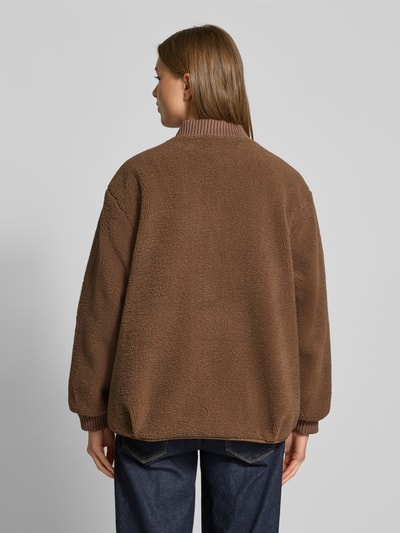 OPUS Fleecejacke mit Knopfleiste Modell 'Hulda' Mittelbraun 5