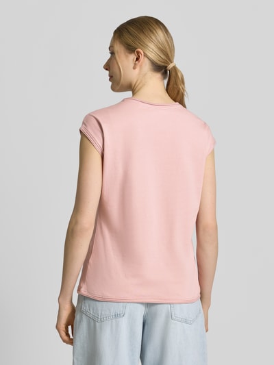 Christian Berg Woman T-Shirt mit Rundhalsausschnitt und Rollsaum Altrosa 5