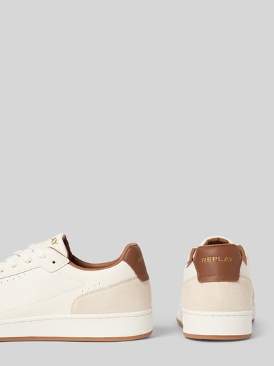 Replay Leren sneakers met labeldetails, model 'SMASH FINE' Offwhite - 2