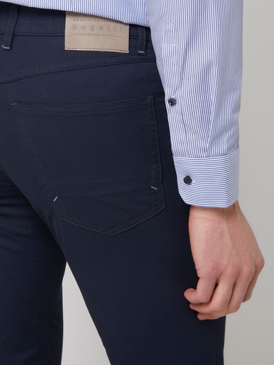 bugatti Slim fit broek met stretch, model 'Savio' Marineblauw - 3