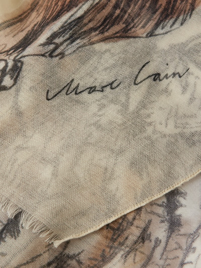 Marc Cain Schal mit Label-Detail Ecru 2