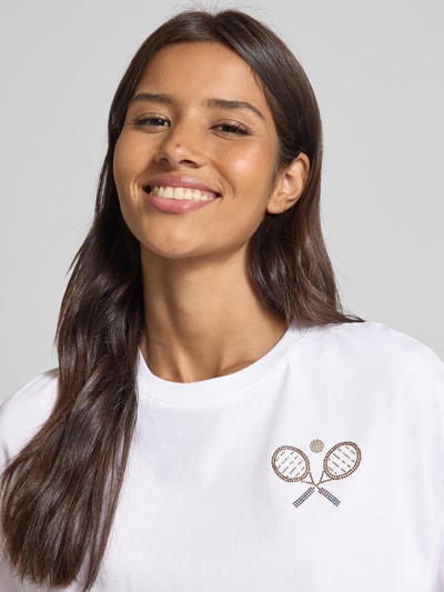 Rich & Royal T-Shirt mit Motiv-Print Weiss 3