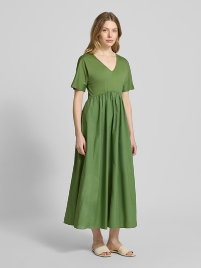 Weekend Max Mara Maxikleid mit V-Ausschnitt Modell 'BRONZO' Gruen 1