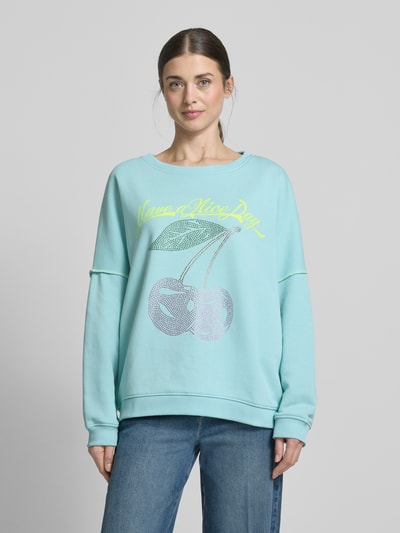miss goodlife Oversized Sweatshirt mit Statement-Print Hellblau 4