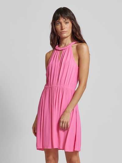 Vila Sukienka mini z wiązaniem na szyi model ‘VIMESA’ Różowy 4