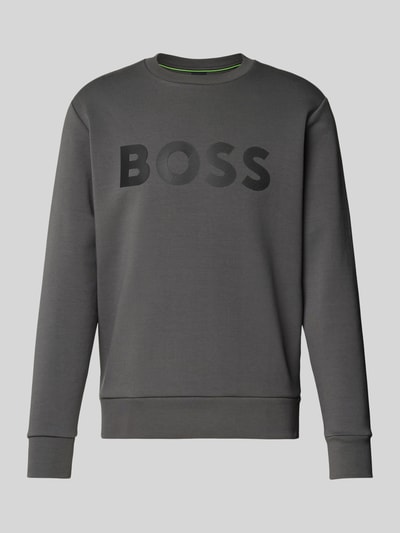 BOSS Green Sweatshirt mit Label-Print Modell 'Salbo' Anthrazit 2