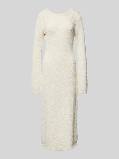 Gina Tricot Knielanges Strickkleid in Bouclé-Optik Offwhite 2