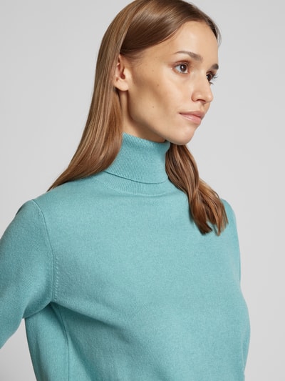 Fynch-Hatton Strickpullover mit geripptem Rollkragen Aqua 3