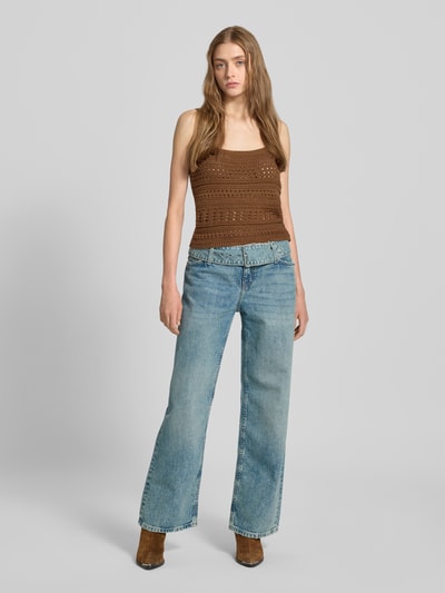 Hugo Blue Baggy Fit Jeans mit Gürtel Modell 'Glory' Jeansblau 1