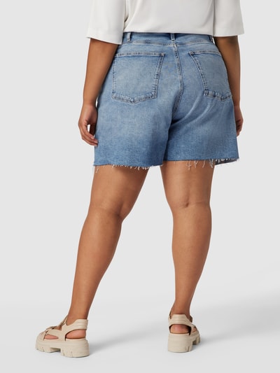 CK Jeans Plus PLUS SIZE Jeansshorts mit Label-Patch aus Leder 