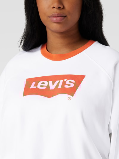 Levi’s® Plus PLUS SIZE sweatshirt met labelprint, model 'VINTAGE' Wit - 3