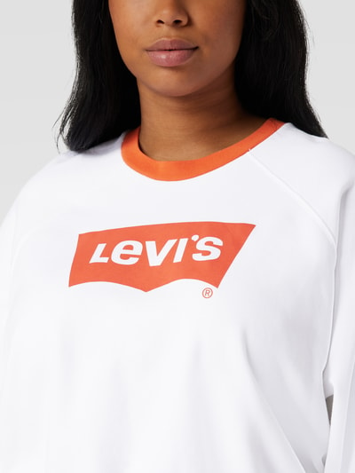 Levi's Plus PLUS SIZE sweatshirt met labelprint, model 'VINTAGE' Wit - 3