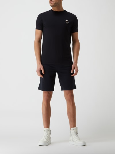 Karl Lagerfeld Sweatshorts met tunnelkoord Donkerblauw - 1