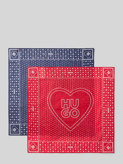 HUGO Chusta z czystej bawełny model '2Bandana' Niebieski 1