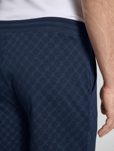 JOOP! Collection Sweatshorts met elastische band en tunnelkoord Marineblauw - 3