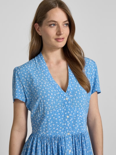 Polo Ralph Lauren Sukienka o długości do kolan z zapięciem na guzik Niebieski 3