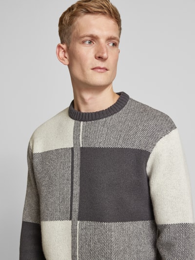 SELECTED HOMME Gebreide pullover met ronde hals, model 'MEIO' Middengrijs - 3