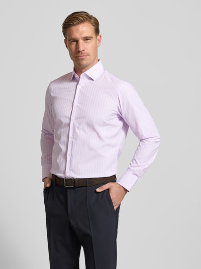 Christian Berg Men Regular fit zakelijk overhemd van premium materiaal met kentkraag Lichtroze - 4