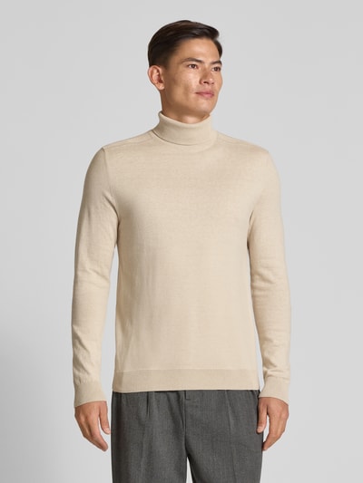 SELECTED HOMME Regular fit gebreide pullover van puur katoen, model 'BERG' Offwhite gemêleerd - 4