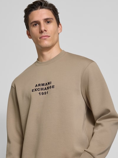 ARMANI EXCHANGE Sweatshirt mit Label-Stitching Beige 3