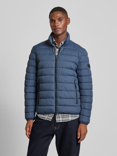 Marc O'Polo Regular Fit Steppjacke mit Reißverschlusstaschen mit gummierter Blende Rauchblau 4