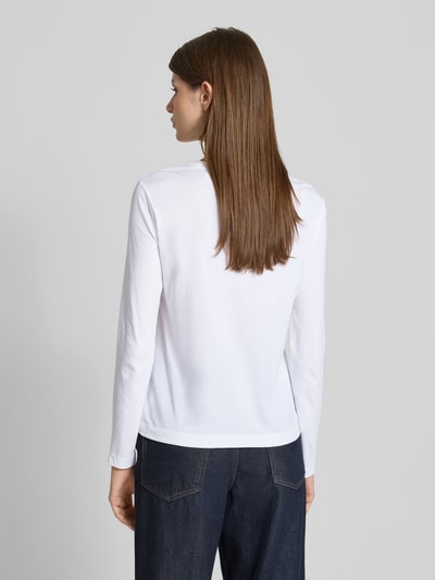 Gant Bluzka z długim rękawem, okrągłym dekoltem i wyhaftowanym logo Biały 5