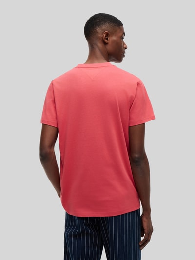 Tommy Jeans relaxed fit T-shirt van puur katoen met labelopschrift Rood - 5