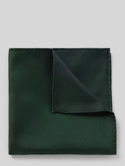 Produktfoto, Einstecktuch aus reiner Seide von Blick, donkergroen, vierkant ontwerp, structuurpatroon, 30x30 cm, herenaccessoire.