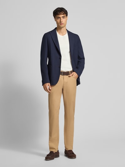 Christian Berg Men Slim fit stoffen broek met biologisch katoen en 5-pocketmodel Beige - 1