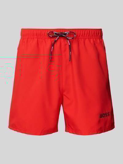 BOSS Zwembroek met elastische band, model 'Dogfish' Rood - 1