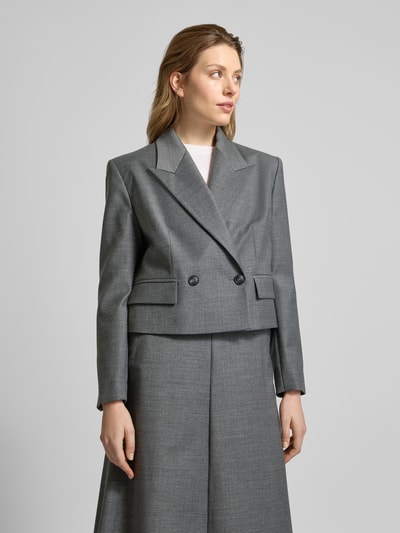 Ivy Oak Blazer mit Reverskragen Modell 'JENNY' Dunkelgrau Melange 4