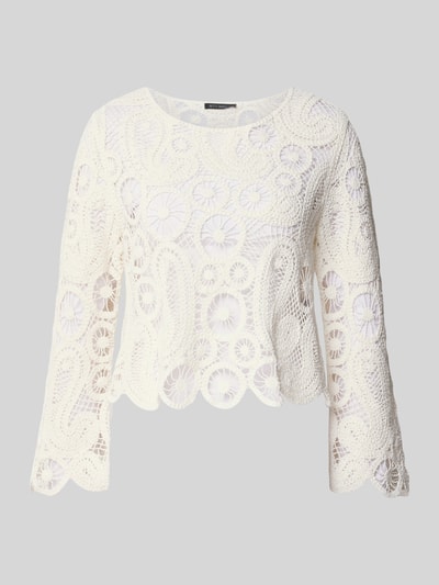 Betty Barclay Strickpullover mit geripptem Rundhalsausschnitt Offwhite 2