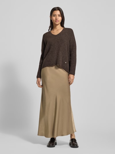 My Essential Wardrobe Maxirock aus Viskose-Mix Modell 'Estelle' Schoko 1