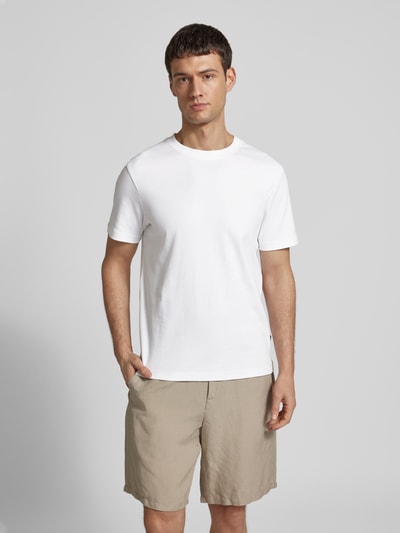 JOOP! Collection T-shirt met labelstitching, model 'Priamo' Wit - 4