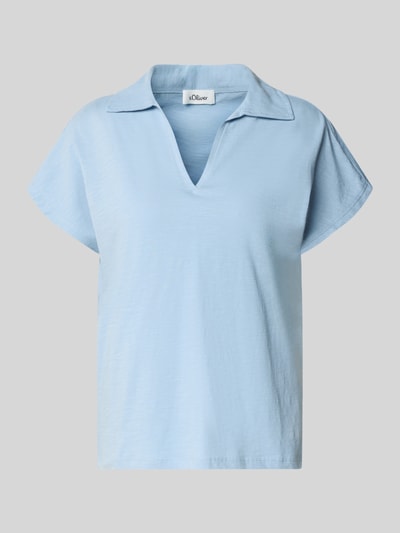 s.Oliver RED LABEL Regular Fit Poloshirt aus reiner Baumwolle Hellblau 1