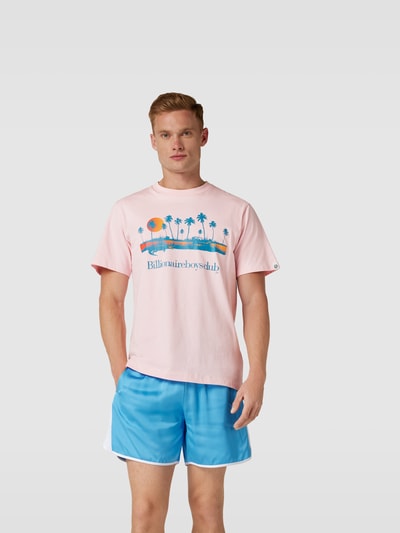 Billionaire Boys Club T-Shirt mit Label- und Motiv-Print Pink 4