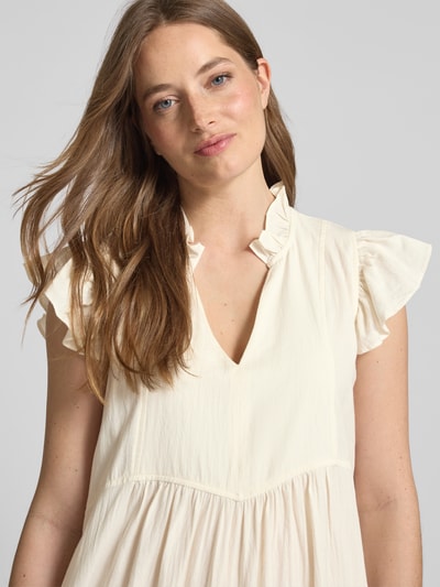 MOS MOSH Midi-jurk in laagjeslook, model 'Waldy' Ecru - 3