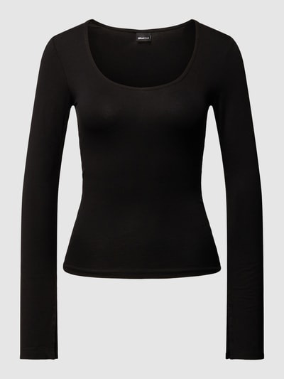 Gina Tricot Longsleeve mit Rundhalsausschnitt Black 1