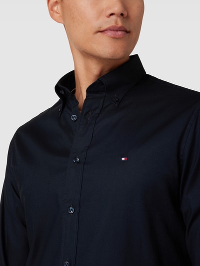 Tommy Hilfiger Regular Fit Business-Hemd mit Button-Down-Kragen Marine 3