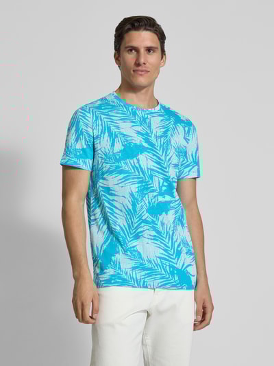 s.Oliver RED LABEL Regular Fit T-Shirt aus reiner Baumwolle Blau 4