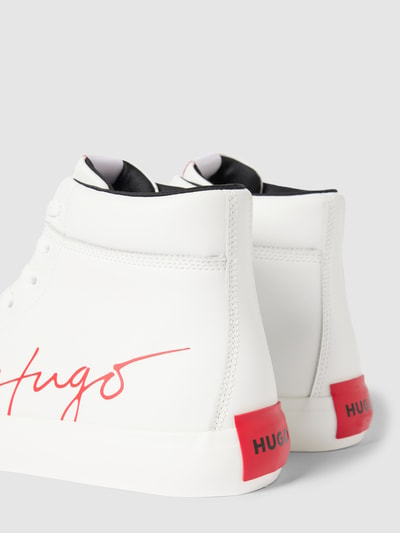 HUGO High top sneakers in zwart met contrastgarnering, model 'Dyer' Wit - 2