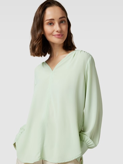 Zero Blouseshirt met V-hals en deelnaad Lichtgroen - 3