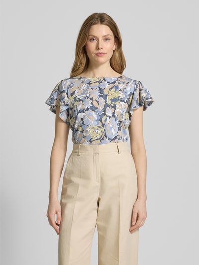 Lauren Ralph Lauren T-shirt met boothals, model 'EDBERT' Blauw - 4