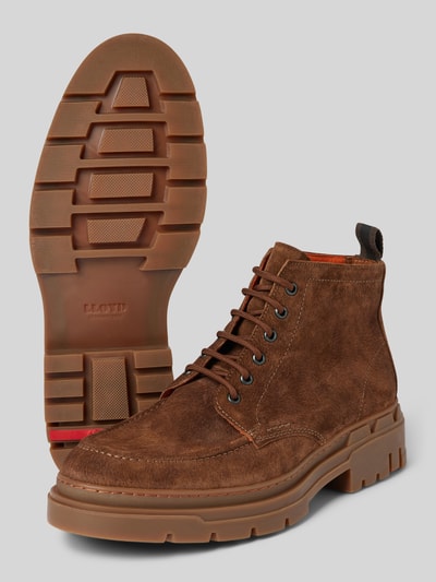 Lloyd Schnürboots aus Leder mit Zugschlaufe Cognac 4