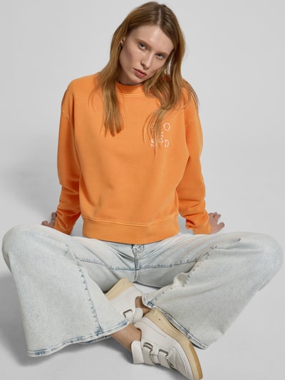 Closed Oversized Sweatshirt mit Label-Print Orange 3