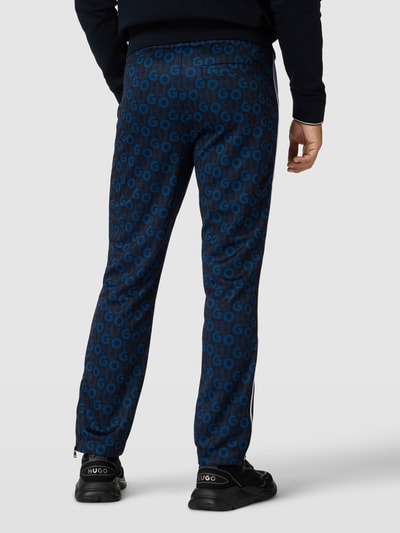 HUGO Sweatpants met logomotief, model 'Datalas' Marineblauw - 5