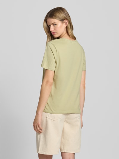 Marc O'Polo Denim T-shirt met ronde hals en labeldetail Rietgroen - 5