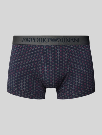 Emporio Armani Boxershort met elastische band met logo Marineblauw - 1