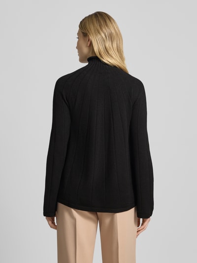 MM Sweter o kroju regular fit z dzianiny z czystej, żywej wełny model ‘GROLLA’ Czarny 5